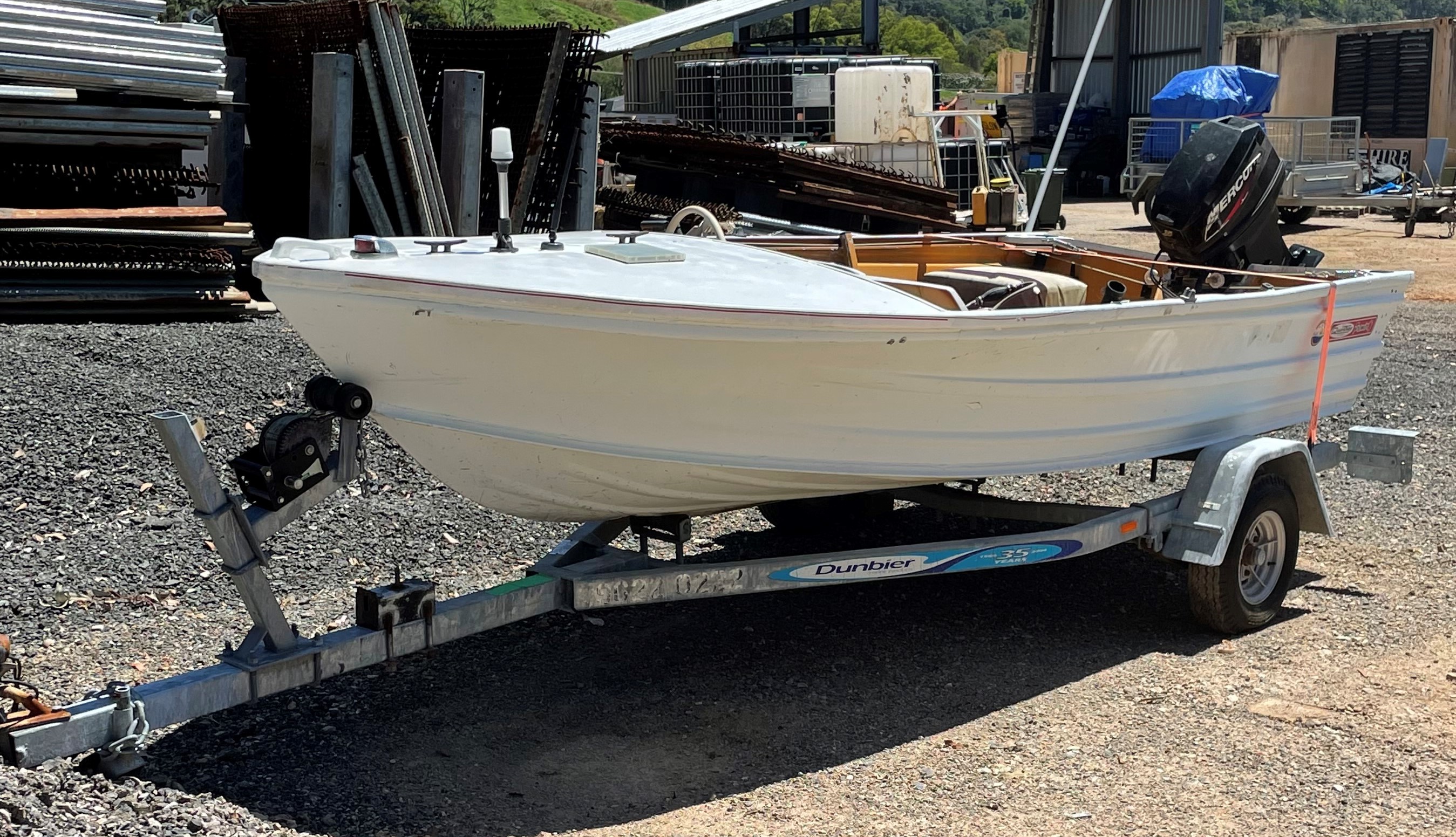 13ft Quintrex Aluminium Tinnie on Trailer