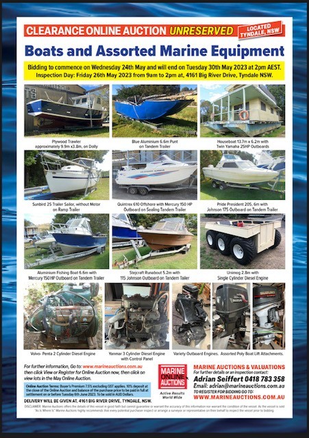 Unreserved - Boats & Assorted Marine Equipment