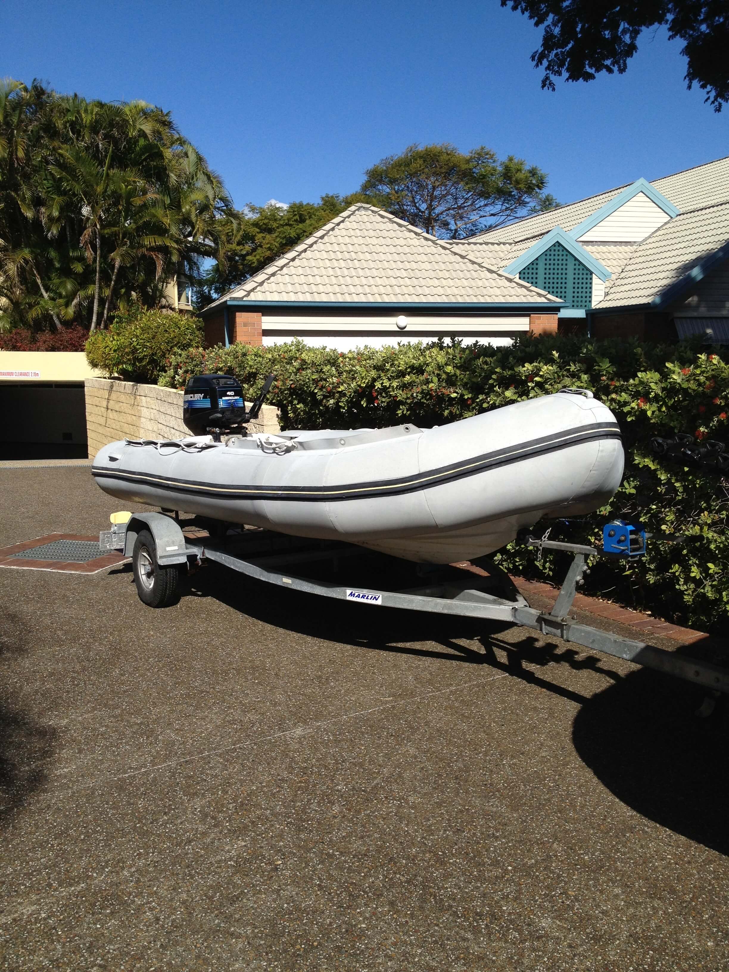 5M Inflatable RIB on Trailer