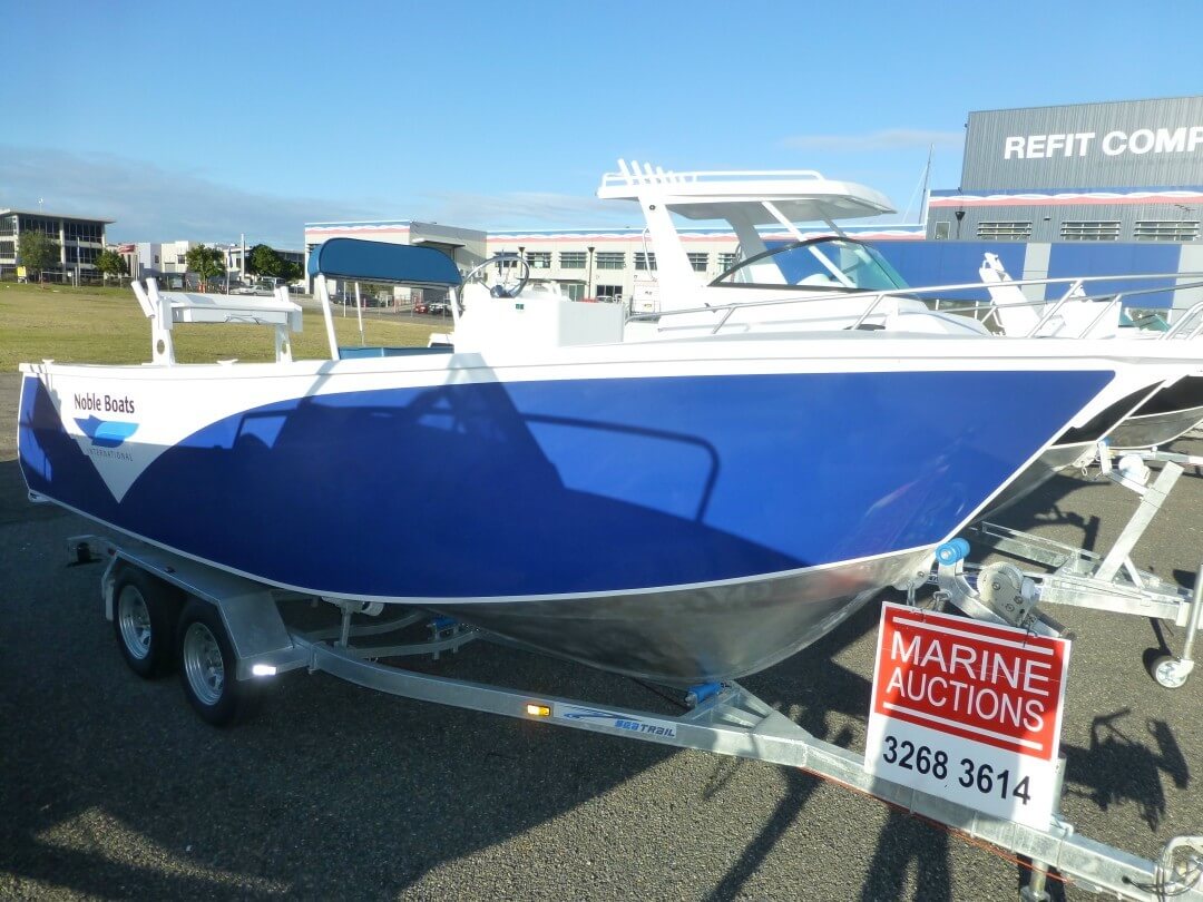Online Auction - ($1.00 Reserve) New 2013 Noble 5.8M Economy Centre Console on Brand New 2013 SeaTrail Trailer