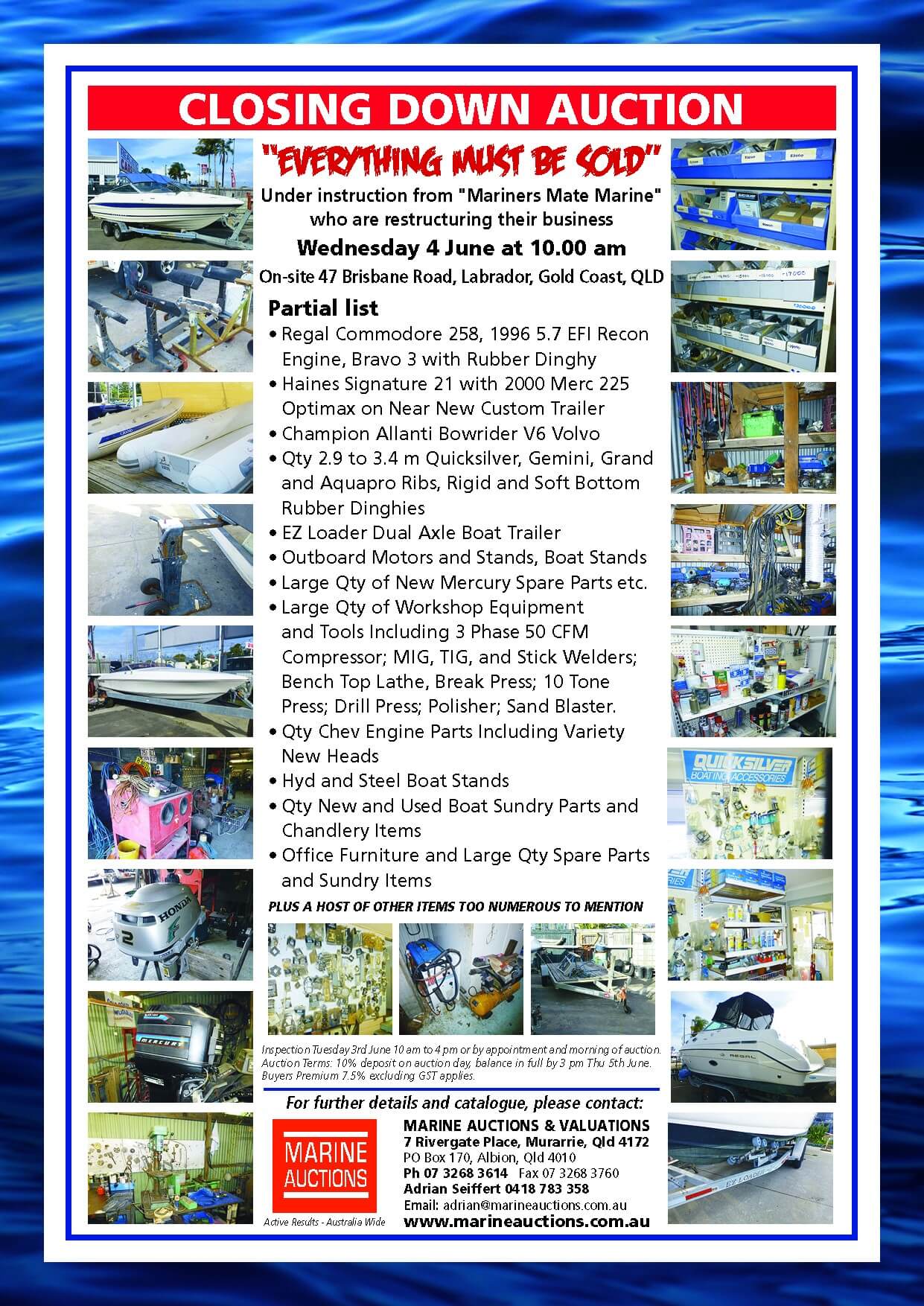 Closing Down Auction - Mariners Mate Marine